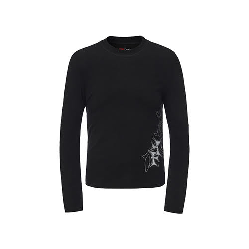 DND4DES HONEYSUCKLE PATTERN CROSS WOOL LONG SLEEVE