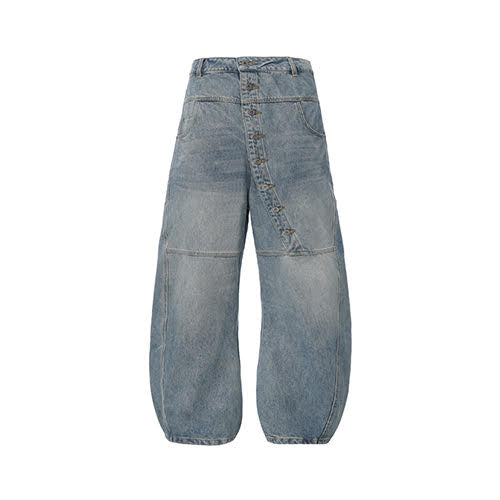 DND4DES LONG BREASTED WASHED DENIM BLUE