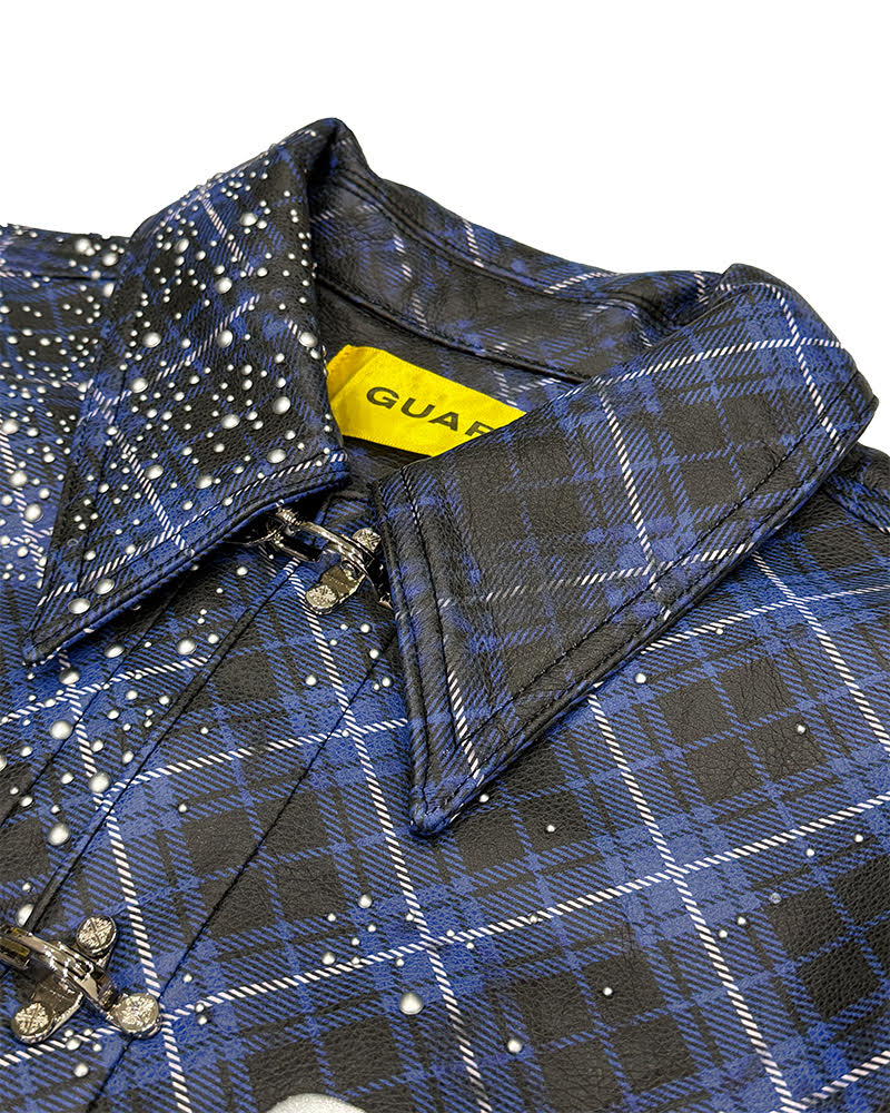 GUAPI BLUE VOLTAGE LEATHER SHIRT