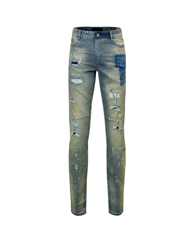 RtA BRYANT SKINNY JEAN BLUE KYANITE DISTRESSED