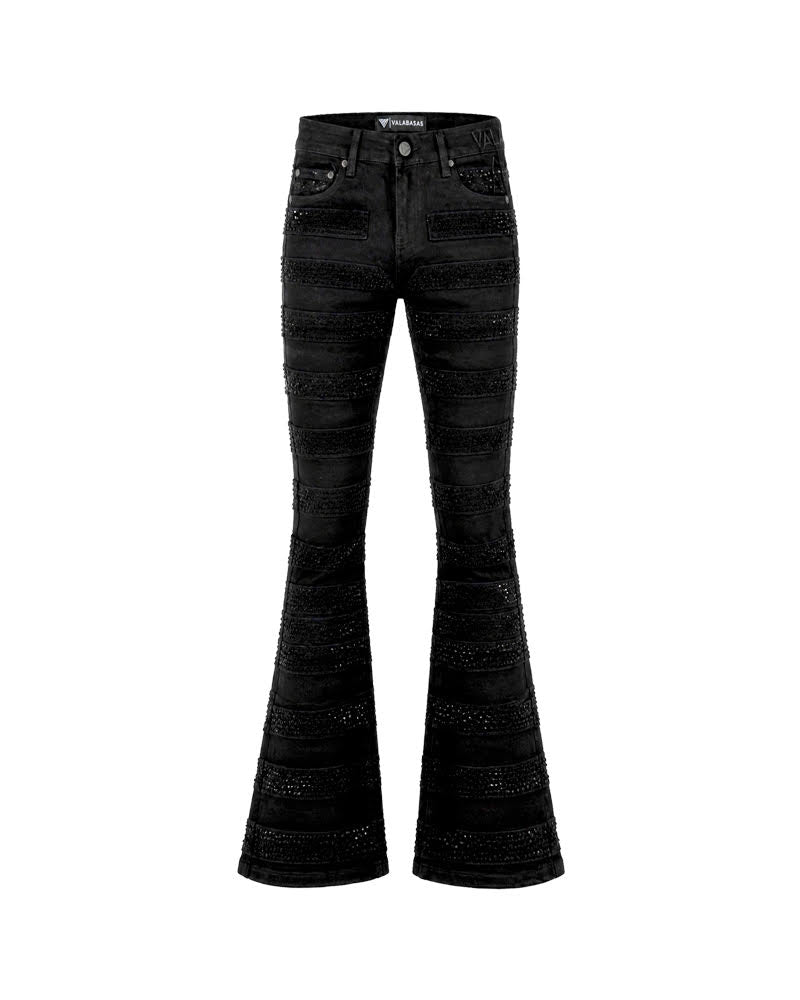 VALABASAS PHOENIX 3.0 STACKED JET BLACK JEANS