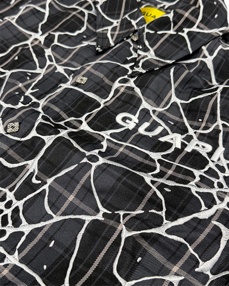 GUAPI SHADOW WEB PLAID SHIRT