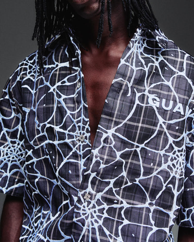 GUAPI SHADOW WEB PLAID SHIRT