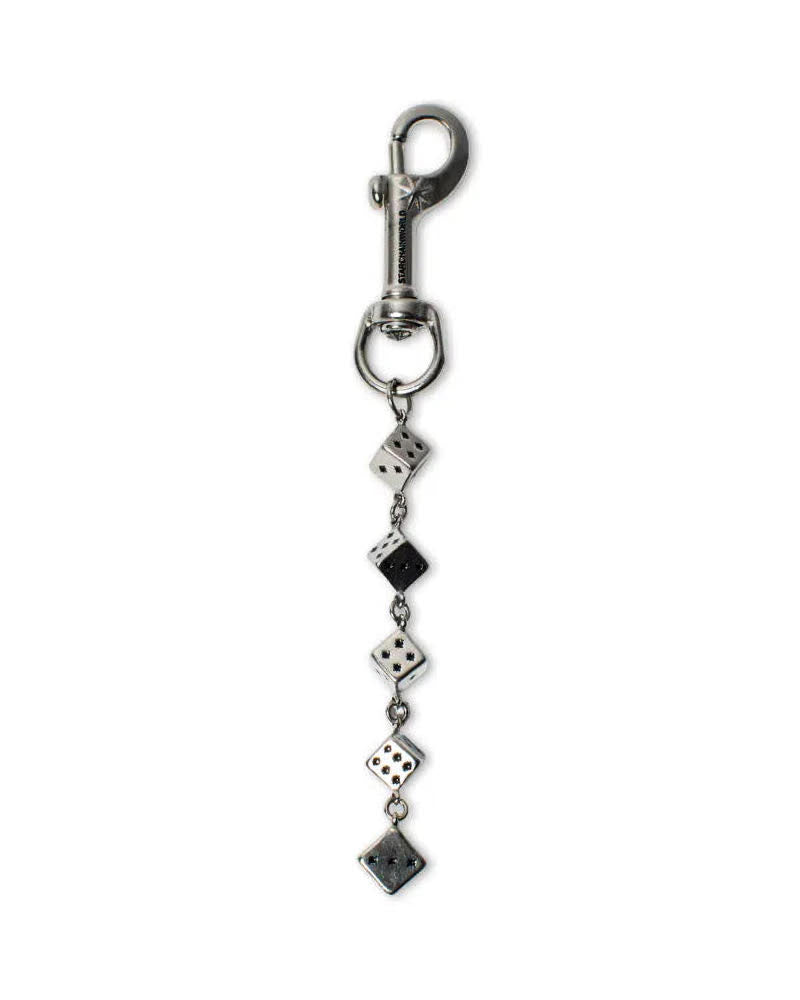 Starchain World SILVER DICE KEYCHAIN - NO STONES