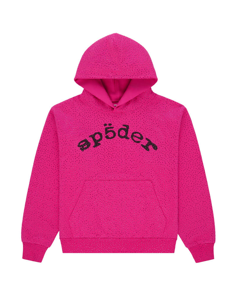 SP5DER PINK VVS HOODIE
