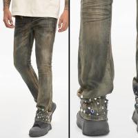 VALABASAS ION LT DIRT VINTAGE WASH WAXED STACKED JEAN