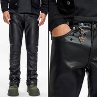 VALABASAS ION BLACK LEATHER STACKED