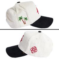 REFERENCE PARADISE LA CORDUROY SNAPBACK CAP CREAM BLACK