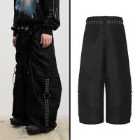 DND4DES DRAWN SILVER SILK SHARP DANCE PANTS