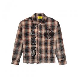 GUAPI MOCHA RHINESTONE FLANNEL