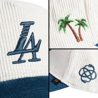 REFERENCE PARADISE LA CORDUROY SNAPBACK CAP CREAM BLUE