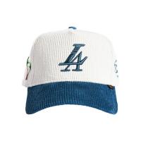 REFERENCE PARADISE LA CORDUROY SNAPBACK CAP CREAM BLUE