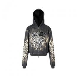DND4DES LEOPARD PRINT EMBROIDERED HOODIE