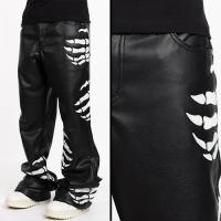 GUAPI OBSIDIAN BLACK HELL DRAGGER LEATHER PANT