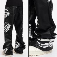 GUAPI OBSIDIAN BLACK HELL DRAGGER LEATHER PANT