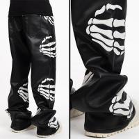 GUAPI OBSIDIAN BLACK HELL DRAGGER LEATHER PANT