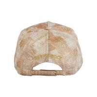 REFERENCE PARADISE LA DENIM SNAPBACK CAP TAN DISTRESS