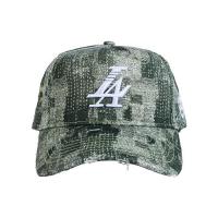 REFERENCE PARADISE LA DENIM SNAPBACK CAP GREEN DISTRESS