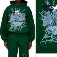 SP5DER HUNTER GREEN WEB HOODIE
