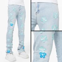 GUAPI AQUA BLUE BLOSSOM DENIM