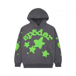 SP5DER SLATE GREY BELUGA HOODIE