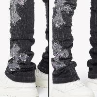 GUAPI VINTAGE BLACK DISTRESSED CROSS DENIM