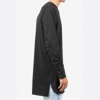 mnml SPLIT BACK RAGLAN L/S TEE BLACK