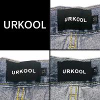 URKOOL PATCH FLARE JEANS - BLUE