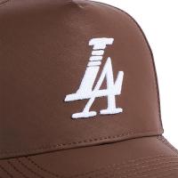 REFERENCE PARADISE LA LEATHER SNAPBACK CAP BROWN