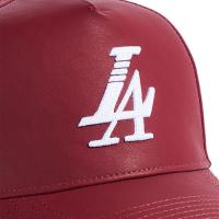 REFERENCE PARADISE LA LEATHER SNAPBACK CAP MAROON