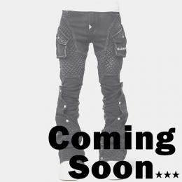 GUAPI VINTAGE BLACK STEEL PLATE DENIM