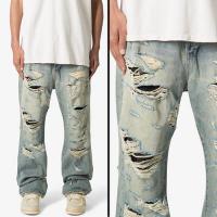 mnml ULTRA BAGGY DISTRESSED DENIM - VINTAGE BLUE