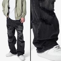 mnml ULTRA BAGGY DISTRESSED DENIM - VINTAGE BLACK