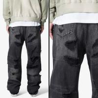 mnml ULTRA BAGGY DISTRESSED DENIM - VINTAGE BLACK