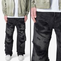 mnml ULTRA BAGGY DISTRESSED DENIM - VINTAGE BLACK