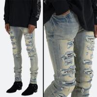 mnml X165 PAISLEY STRETCH SKINNY DENIM - BLUE/BLACK