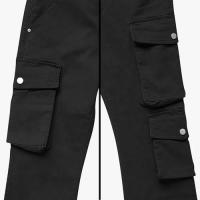 EPTM CLEAN POCKET FLARE PANTS - BLACK