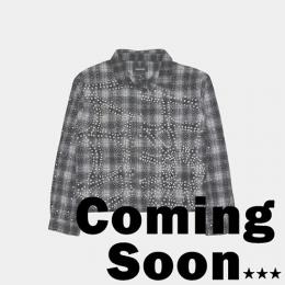 KINDRED RHINESTONE & PEARL FLANNEL SHIRTS BLACK