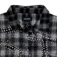 KINDRED RHINESTONE & PEARL FLANNEL SHIRTS BLACK