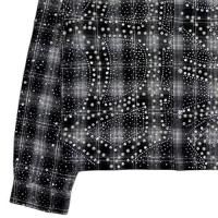 KINDRED RHINESTONE & PEARL FLANNEL SHIRTS BLACK