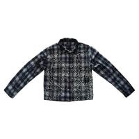 KINDRED RHINESTONE & PEARL FLANNEL SHIRTS BLACK