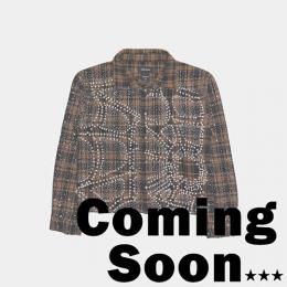 KINDRED RHINESTONE & PEARL FLANNEL SHIRTS CAMEL