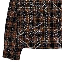 KINDRED RHINESTONE & PEARL FLANNEL SHIRTS CAMEL