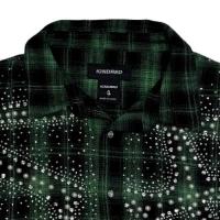 KINDRED RHINESTONE & PEARL FLANNEL SHIRTS GREEN