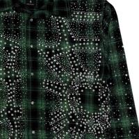 KINDRED RHINESTONE & PEARL FLANNEL SHIRTS GREEN