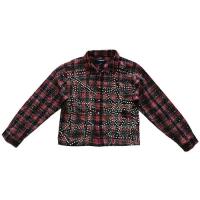 KINDRED RHINESTONE & PEARL FLANNEL SHIRTS RED