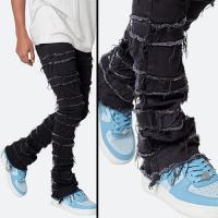 mnml X597 PANELED SKINNY STACKED DENIM - BLACK