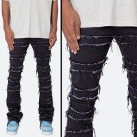 mnml X597 PANELED SKINNY STACKED DENIM - BLACK