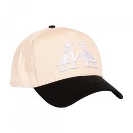 REFERENCE MIRRORED LA SNAPBACK CAP CREAM BLACK
