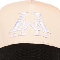 REFERENCE MIRRORED LA SNAPBACK CAP CREAM BLACK